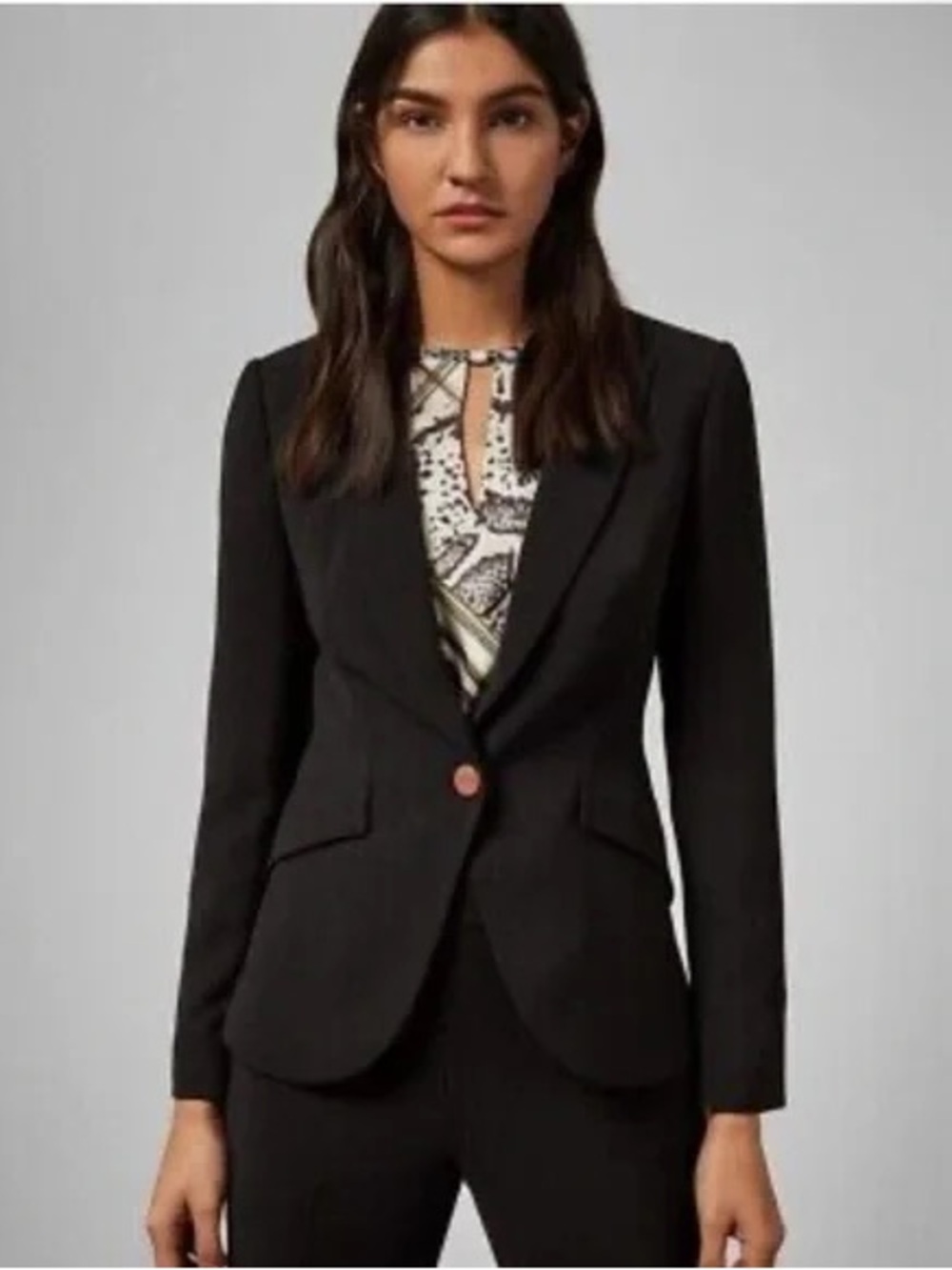 Ted Baker London Black Single-Button Tailored Blazer